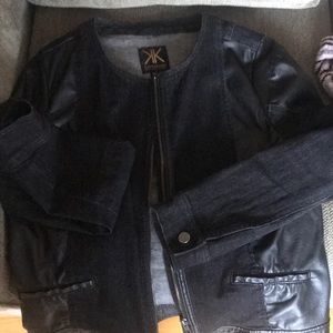 Kardashian Kollection Jean faux leather jacket